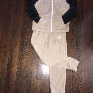 Nike Tan and Black Tracksuit